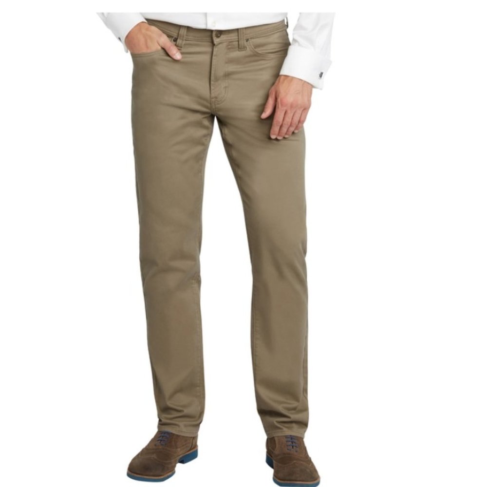 Men's 5 Pocket Brushed Cotton Twill Pants (Khaki)